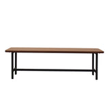 Aileen 140cm Dining Chairs Bench Chair 2-3 Seater - Brown
