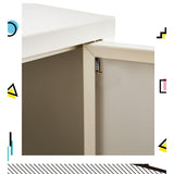 Magnus Buffet Sideboard Metal Cabinet - White