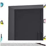 Ansel Buffet Sideboard Metal Cabinet - Charcoal