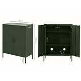 Ansel Buffet Sideboard Metal Cabinet - Green