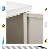 Ansel Metal Buffet Sideboard Cabinet - White