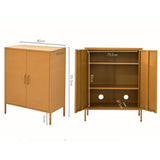 Ansel Buffet Sideboard Metal Cabinet - Yellow