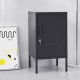 Quesnel Bedside Table Metal Cabinet - Black