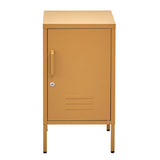 Quesnel Bedside Table Metal Cabinet - Yellow
