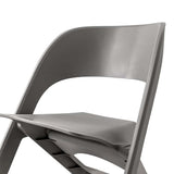 Kendall Set of 4 Dining Chairs Office Cafe Lounge Seat Stackable Plastic Leisure - Grey