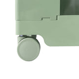 Vernon PP Plastic Bedside Table Side Table Nightstand Organizer Replica Boby Trolley 5 Tier with 4 Drawers - Green