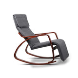 Maribel Rocking Armchair Footrest Nursing - Charcoal