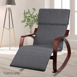 Maribel Rocking Armchair Footrest Nursing - Charcoal