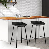 Set of 2 Koropi Metal Bar Stools - Black
