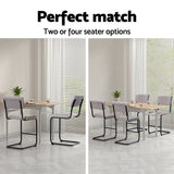 Set of 2 Nairobi Bar Stools Velvet Chairs - Grey