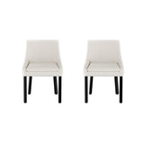 Tilly Set of 2 Dining Chairs Corduroy Wooden - Beige