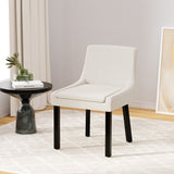 Tilly Set of 2 Dining Chairs Corduroy Wooden - Beige