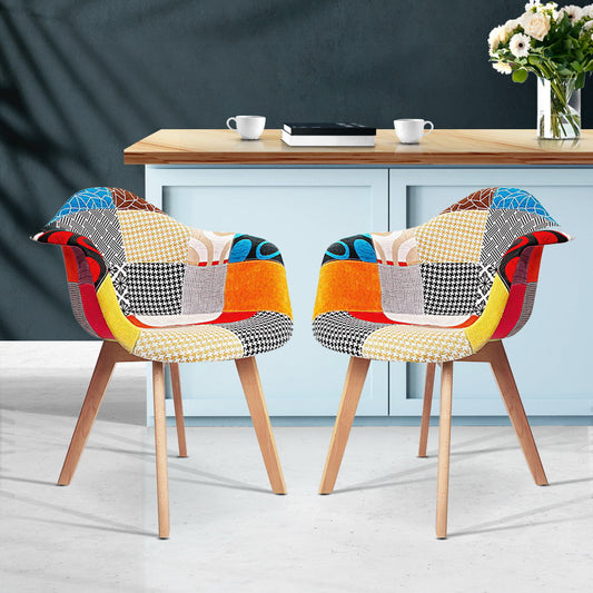 Hollis Set of 2 Fabric Retro Replica - Multicolour