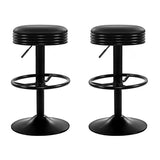 Set of 2 Kozani Bar Stools Kitchen Stool Barstool - Black