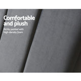 Bed Head Headboard Bedhead Velvet Frame Base - Grey Double