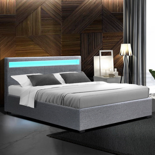 Pyrope 27cm Bed & Mattress Package - Grey Queen