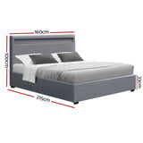 Pyrope 27cm Bed & Mattress Package - Grey Queen