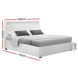 Mars Bed & Mattress Package with 34cm Black Mattress - White Queen