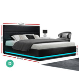 Venus Bed & Mattress Package - Black Double