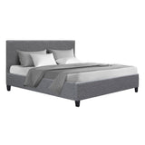 Saturn Bed & Mattress Package - Grey Double