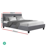 Saturn Bed & Mattress Package - Grey Double