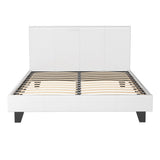 Trenton Bed Frame PU Leather - White Double