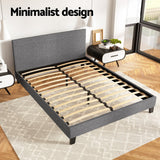 Trenton Grey Bed Frame Fabric - Queen