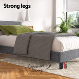Trenton Bed Frame Fabric - Grey Single