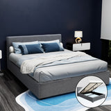 Madison Bed Frame Fabric - Grey Queen