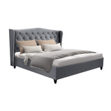 Diamond Bed & Mattress Package - Grey Double