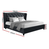 Diamond Bed & Mattress Package - Charcoal King