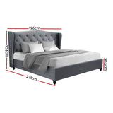 Diamond Bed & Mattress Package - Grey King