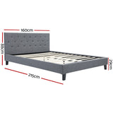 Citrin Bed & Mattress Package - Grey Queen