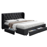 Dacite 27cm Bed & Mattress Package - Charcoal Queen
