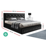 Helio 30cm Bed & Mattress Package - Black Queen