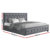 Amethyst Bed & Mattress Package - Grey King