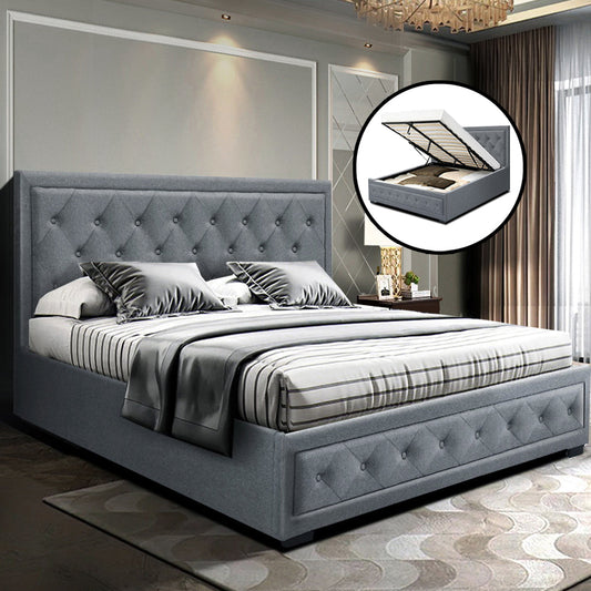 Helio 30cm Bed & Mattress Package - Grey Queen