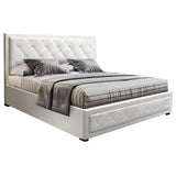 Amethyst Bed & Mattress Package with 34cm Black Mattress - White Queen