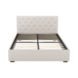 Samara Gas Lift Bed Frame - Beige Double
