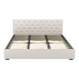 Samara Gas Lift Bed Frame - Beige King