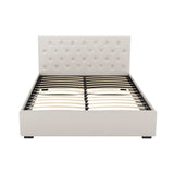 Samara Gas Lift Bed Frame - Beige Queen