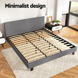Amalfi Fabric Bed Frame - Grey King