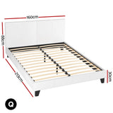 Amalfi Fabric Bed Frame - White Queen