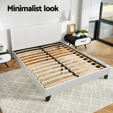Amalfi Fabric Bed Frame - White Queen