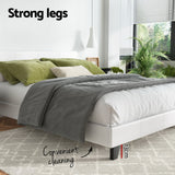 Amalfi Fabric Bed Frame - White Queen