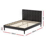 Epidote Bed & Mattress Package with 32cm Mattress - Black Double