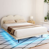 Kinsley Bed Frame Bouclé - Beige Queen