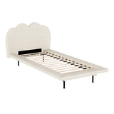 Kinsley Bed Frame Bouclé - Beige Single