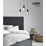 Bed Headboard Fabric - Charcoal Double