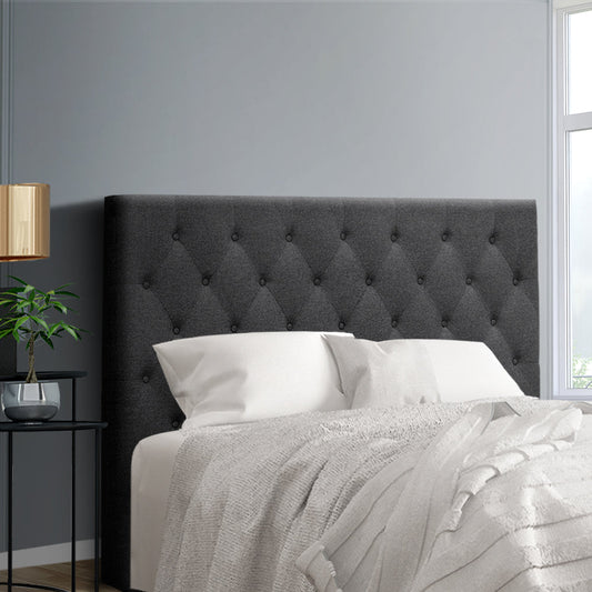 Bed Headboard Fabric - Charcoal Double